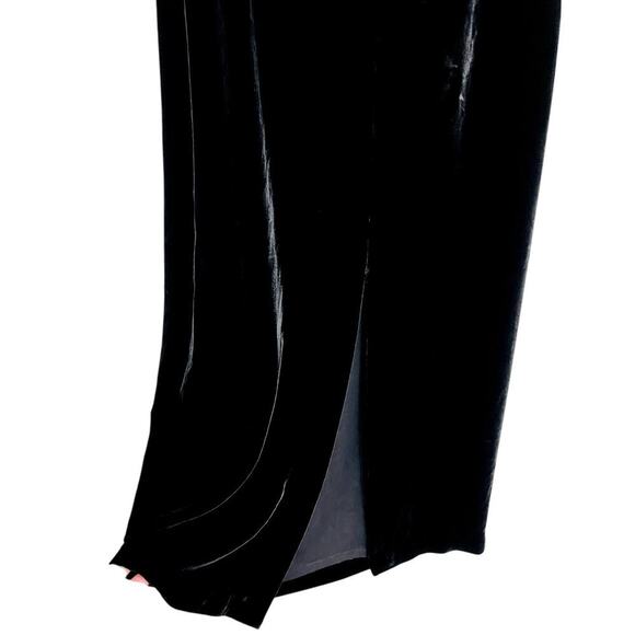 Vintage Ann Taylor Silk Blend Black Velvet Maxi Skirt Size 6 Whimsigoth Vamp Emo - Picture 3 of 4